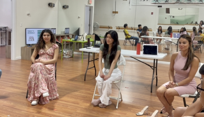 MYCC members giving a public speaking presentation